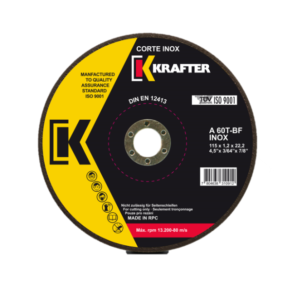 Disco Corte Inox 4.5″ 1.2mm Krafter