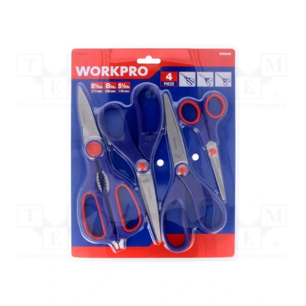 Set de Tijeras 4 piezas Workpro