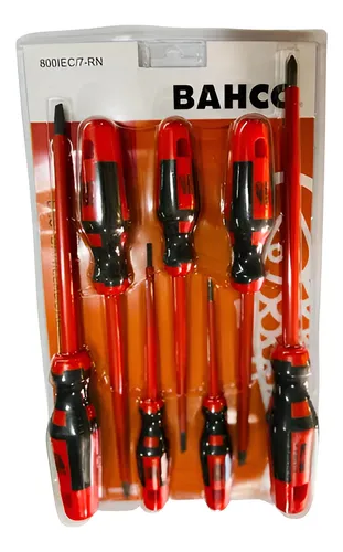 Juego De Atornilladores 1000V, 7 Pzs Bahco.