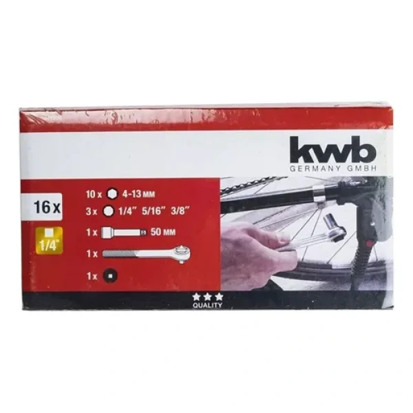 Estuche Metálico 16 Brocas Cobalto 1/4" 1-10x0,5mm Kwb