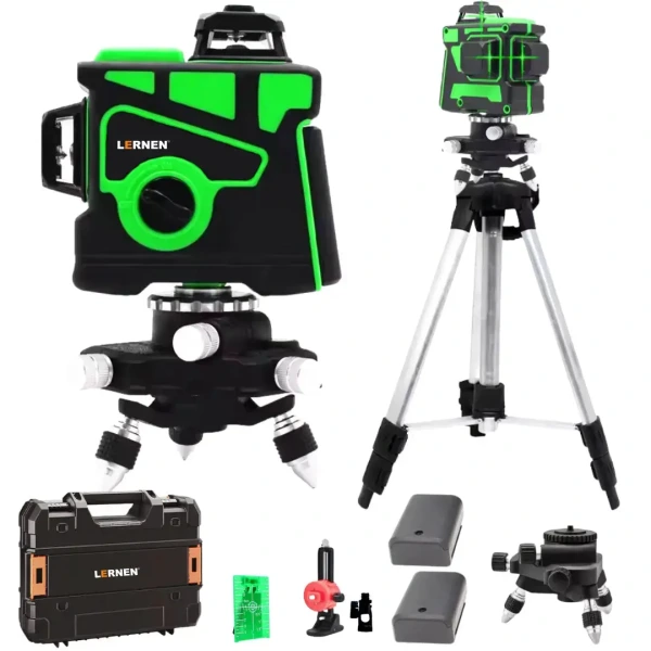 Nivel Laser Profesional 12 Líneas" Lernen + maletín + Trípode
