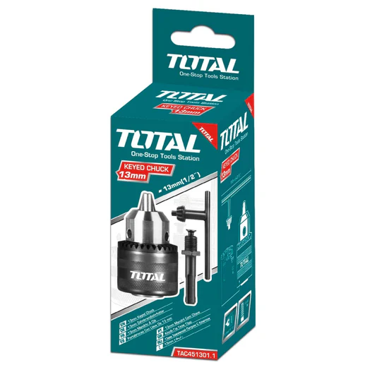 Mandril para Taladro 13mm con Adaptador Total