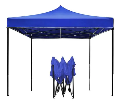 Toldo Retráctil  Plegable 3X3 MM Reforzado  Impermeable Azul