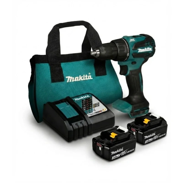 Taladro Percutor Inalambrico 13mm 18V LTS basic /BL /2BAT 3AH/ Cargador  Makita