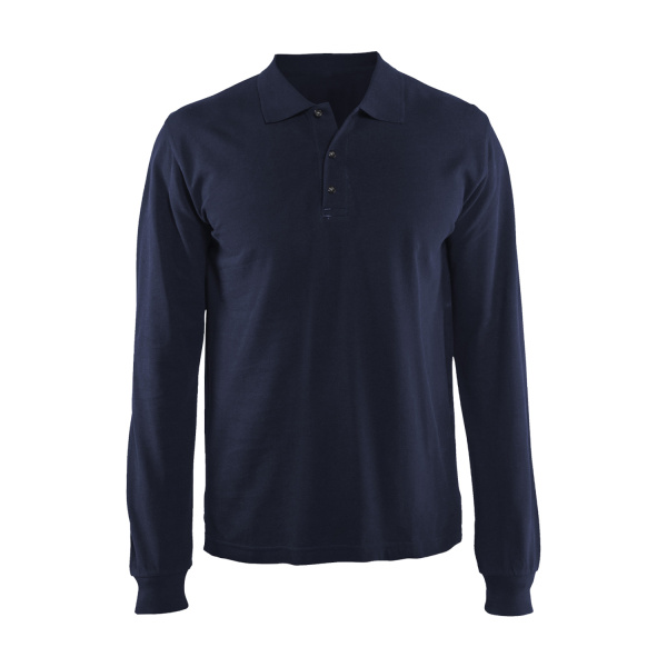 Polera Pique Azul Kumen Manga Larga Talla XL