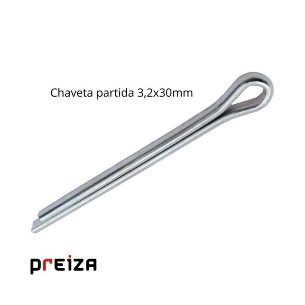 Chaveta Partida 3,2 x 30 mm | Pasador de Aletas Acero Zincado | Seguridad Pro